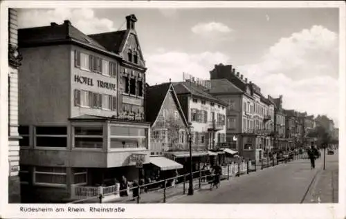 Ak Rüdesheim am Rhein, Rheinstraße