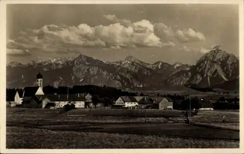 Ak Speiden Eisenberg im Allgäu, Wallfahrtskirche Maria Hilf, Teilansicht, Straußberg, Säuling