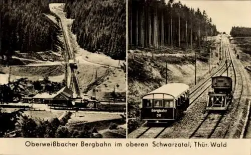 Ak Oberweißbach im Weißbachtal Thüringen, Bergbahn