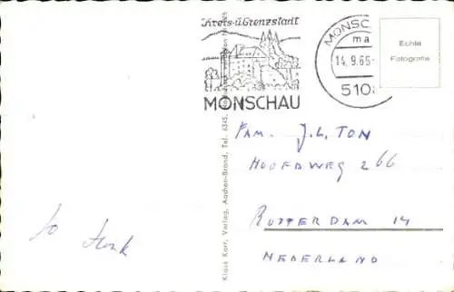 Ak Monschau Montjoie in der Eifel, Teilansicht