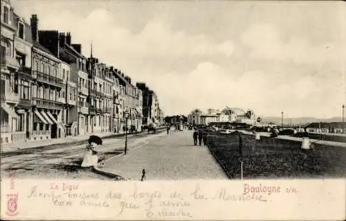Ak Boulogne sur Mer Pas de Calais, La Digue
