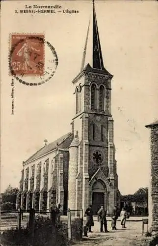 Ak Le Mesnil Herman Manche, Kirche