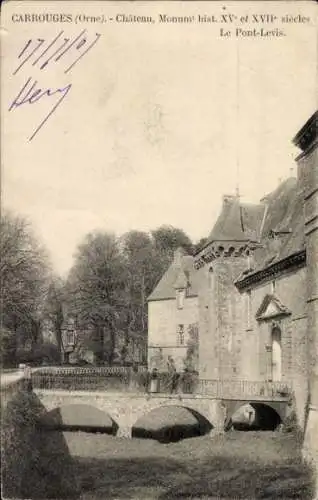 Ak Carrouges Orne, Pont-Levis, Schloss