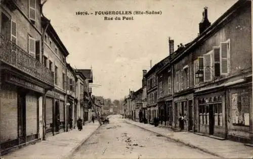 Ak Fougerolles Haute-Saône, Rue du Pont