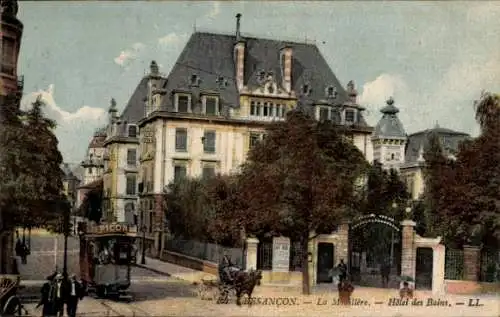 Ak Besançon Doubs, La Mouillere, Hotel des Bains