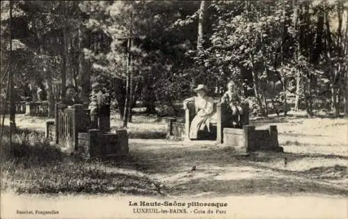 Ak Luxeuil les Bains Haute Saône, Coin du Parc