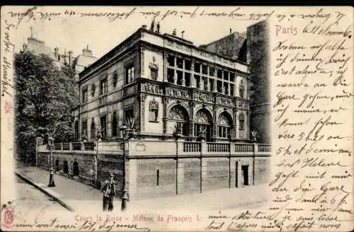 Ak Paris, Cours la Reine, Maison de Francois I.