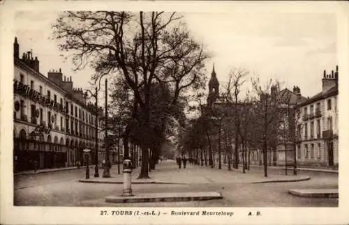 Ak Tours Indre et Loire, Boulevard Heurteloup