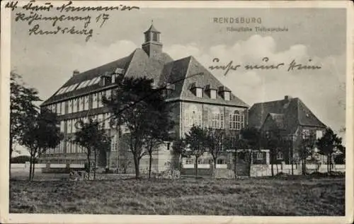 Ak Rendsburg in Schleswig Holstein, Königliche Tiefbauschule