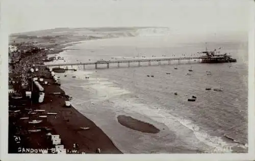 Ak Sandown Isle of Wight England, Bucht, Pier