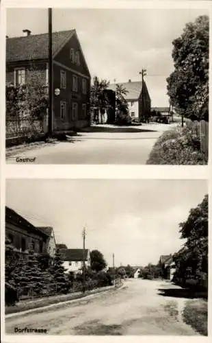 Ak Schänitz Nossen in Sachsen, Gasthof, Dorfstraße