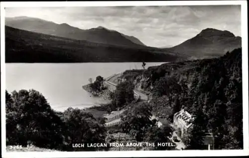 Ak Schottland, Loch Laggan von oberhalb des Hotels