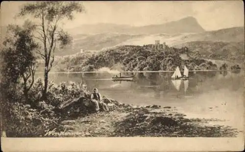 Ak Windermere Cumbria England, Panorama