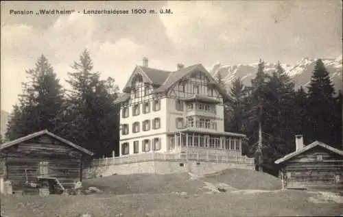 Ak Lenzerheide Kanton Graubünden, Lenzerheidesee, Pension Waldheim