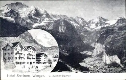 Ak Wengen Kanton Bern, Hotel Breithorn