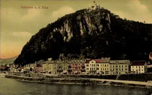 Ak Děčín Tetschen an der Elbe Region Aussig, Teilansicht