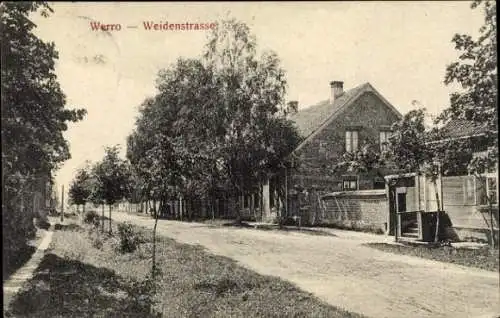 Ak Võru Werro Estland, Partie in der Weidenstraße, Dorfansicht