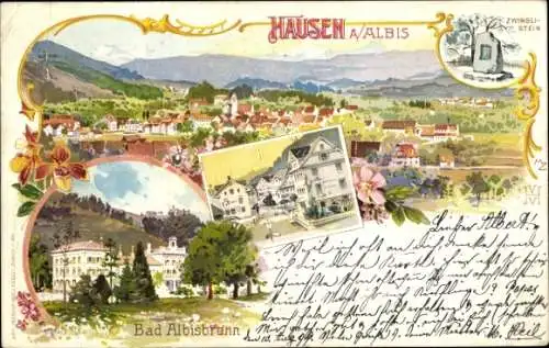 Litho Hausen Kt. Aargau Schweiz, Zwinsli-Stein, Bad Albisbrunn