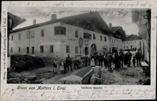 Ak Mutters in Tirol, Gasthaus Stauder