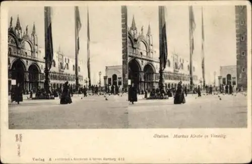 Stereo Ak Venezia Venedig Veneto, Markus-Kirche