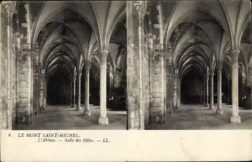 Stereo Ak Le Mont Saint Michel Manche, L’Abbaye, Salle des Hotes