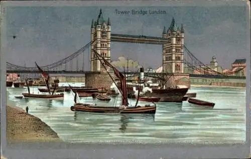 AK London City England, Tower-Bridge