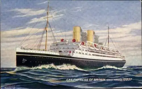 Ak Dampfer Empress of Britain, Canadian Pacific Shis, CPS