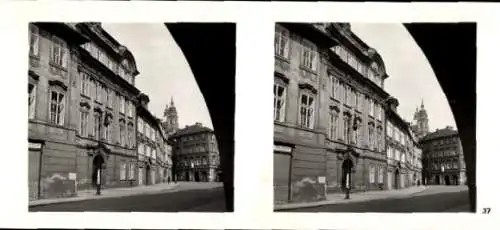 Stereo Foto Praha Prag, Kleinseite, Maltheserplatz