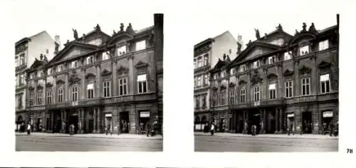 Stereo Raumbild Foto Praha Prag, Neustadt, Palais Piccolomini