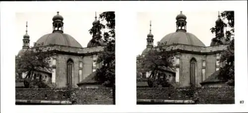 Stereo Raumbild Foto Praha Prag, Neustadt, Karlshof mit Kirche