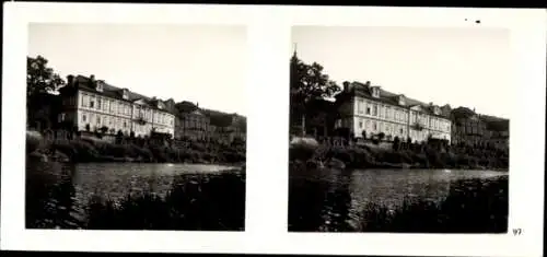 Stereo Raumbild Foto Praha Prag, Zbraslav, Schloss Königsaal, Gesamtansicht