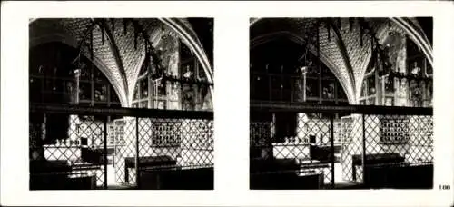 Stereo Raumbild Foto Karlštejn Mittelböhmen, Karlův Týn, Burg Karlstein, Heilige Kreuz Kapelle