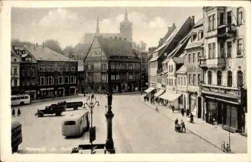 Ak Mittweida in Sachsen, Marktplatz