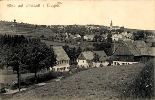 Ak Jöhstadt im Erzgebirge Sachsen, Teilansicht