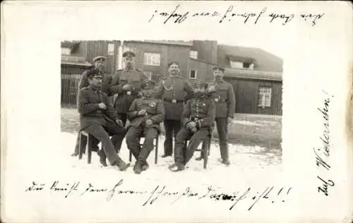 Foto Ak Augsburg in Schwaben, Deutsche Soldaten in Uniformen, I WK