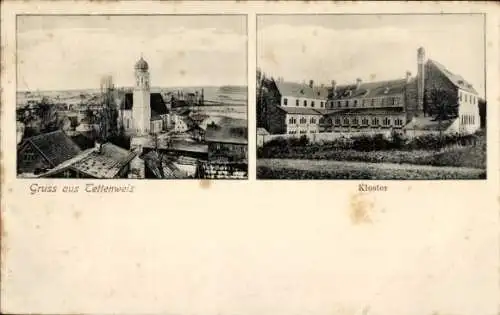Ak Tettenweis in Niederbayern, Kirche, Kloster, Teilansicht
