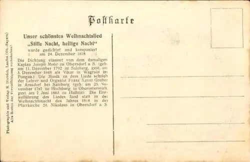 Ak Arnsdorf bei Salzburg, Lehrer und Komponist Franz Xaver Gruber, Stille Nacht, heilige Nacht