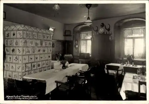 Foto Ak Zwiesel Berggießhübel in Sachsen ?, Haselhuhns Fremdenheim, Altdeutsche Gaststube