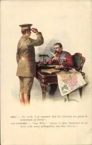 Künstler Ak Lord Kitchener, Propaganda Frankreich