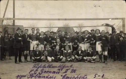 Foto Ak Gronau in Westfalen, Fußballmannschaft FC Gronau IV. M. gegen Tubanters Enschede, 5:1