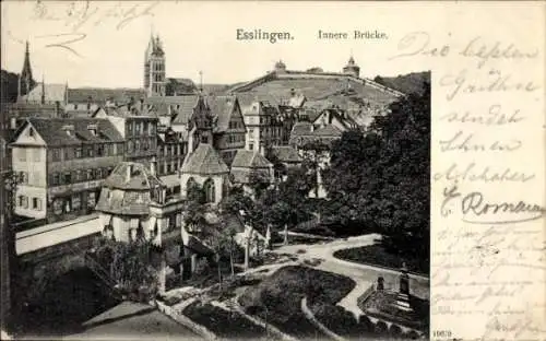 Ak Esslingen am Neckar, Innere Brücke