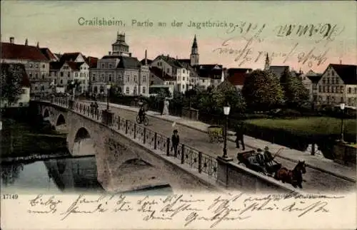 Ak Crailsheim in Württemberg, Jagstbrücke