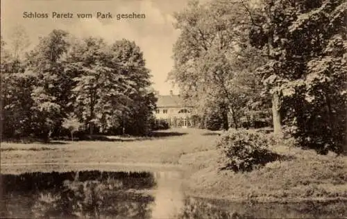 Ak Paretz Ketzin an der Havel, Schloss vom Park gesehen