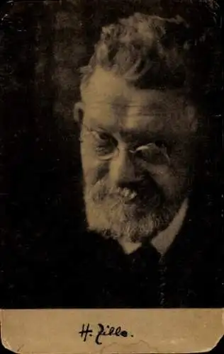 Ak Maler und Grafiker Heinrich Zille, Portrait, Autogramm 1926