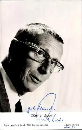 Ak Schauspieler Günter Lüders, Portrait, Autogramm