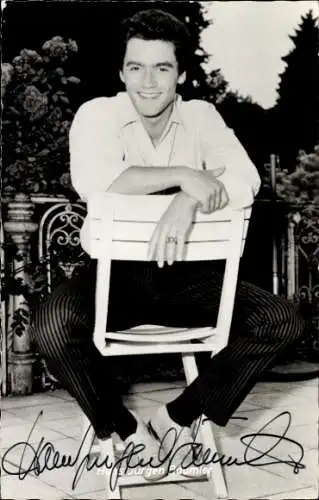 Ak Schauspieler Hans Jürgen Bäumler, Portrait, Autogramm,  Eiskunstläufer