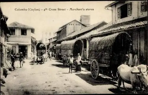 Ak Colombo Ceylon Sri Lanka, 4th Cross Street Merchant's Stores