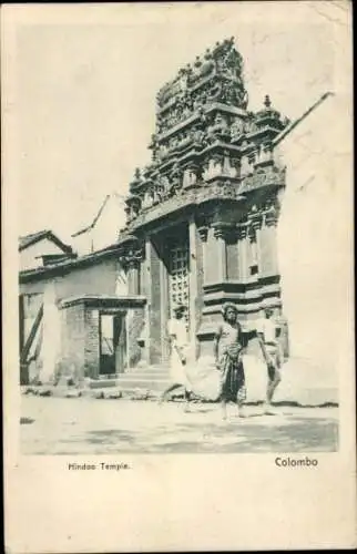 Ak Colombo Ceylon Sri Lanka, Hindu Tempel