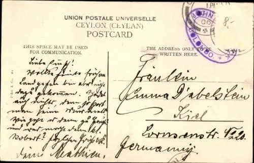 Ak Colombo Ceylon Sri Lanka, Hindu Tempel