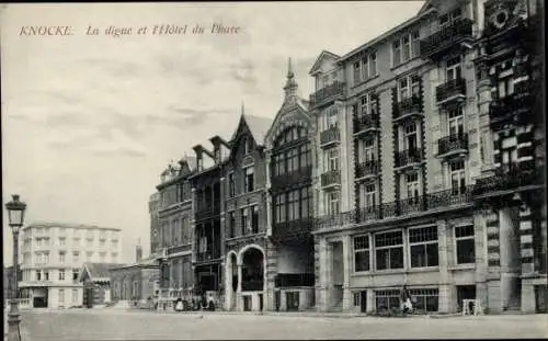 Ak Knokke Heist Heyst Knocke sur Mer Westflandern, Digue, Hotel du Phare